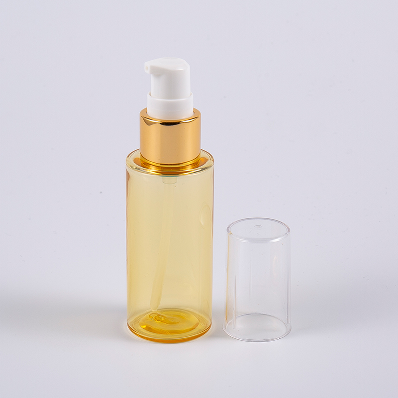 Półprzezroczysty, okrągły kształt, 50 ml butelka z balsamem PETG o grubych ściankach i pompką Półprzezroczysty, okrągły kształt, 50 ml butelka z balsamem PETG o grubych ściankach i pompką