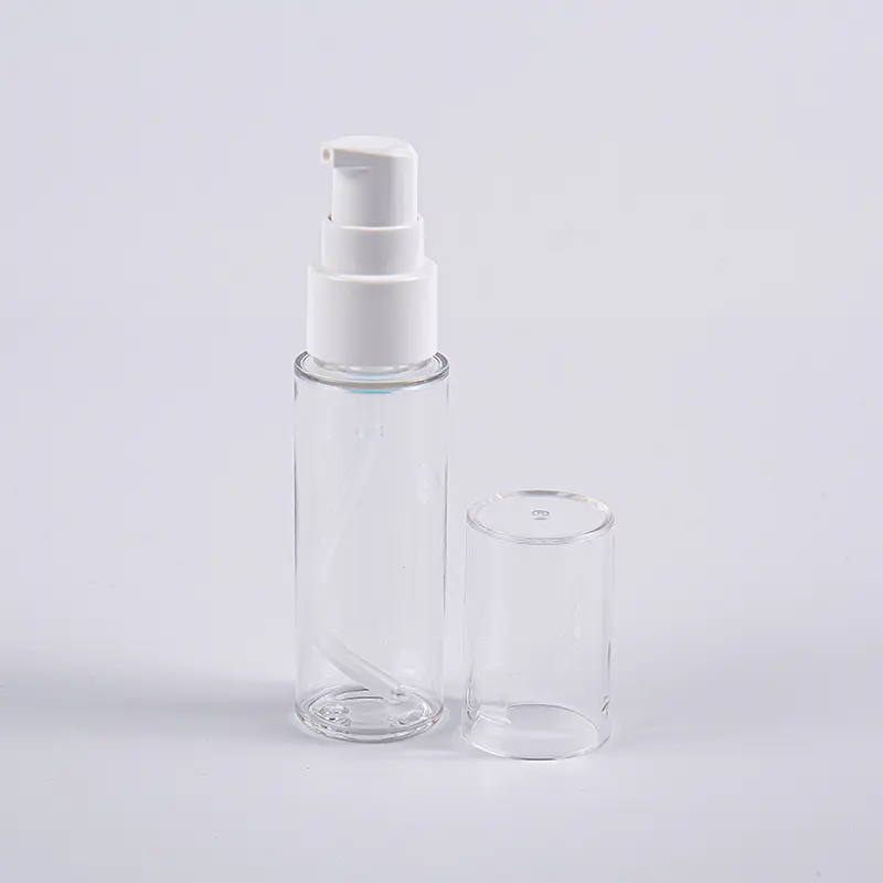 Różne kolory Okrągły kształt 30 ml butelka PETG z balsamem z pompką do użytku w podróży Różne kolory Okrągły kształt 30 ml butelka PETG z balsamem z pompką do użytku w podróży