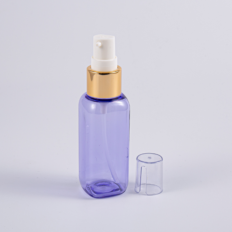 Używaj w podróży 50 ml kwadratowej butelki Petg z pompką