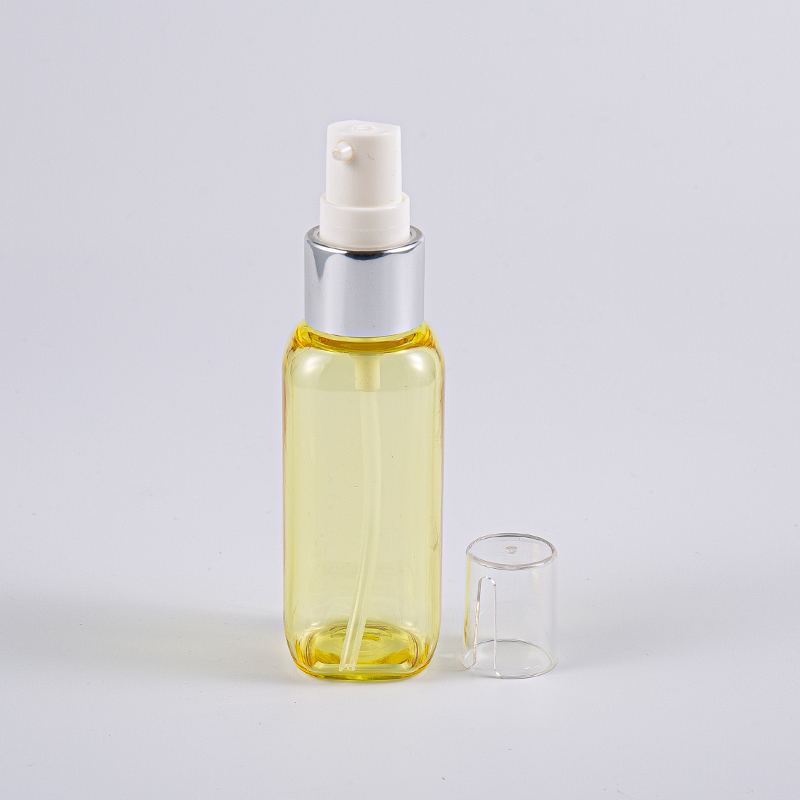 Używaj w podróży 50 ml kwadratowej butelki Petg z pompką